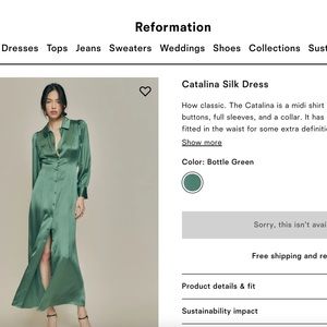 reformation Catalina silk Maxi Dress